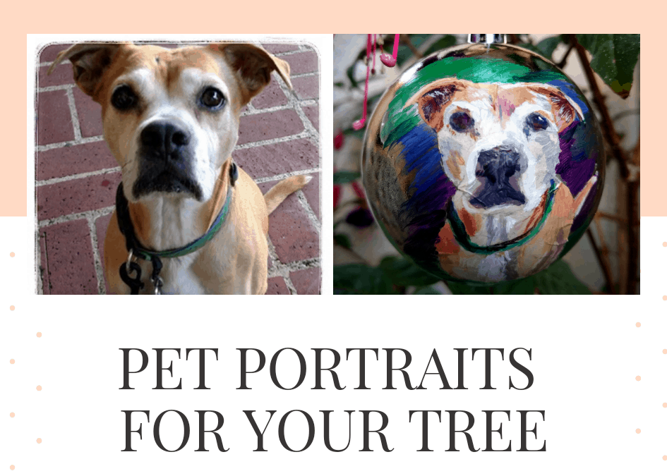 Pet Portrait Holiday Ornaments